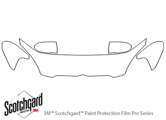 Hyundai Accent 2006-2011 3M Clear Bra Hood Paint Protection Kit Diagram