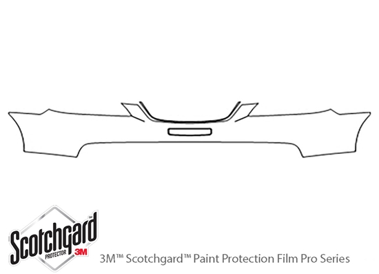 Hyundai Azera 2006-2010 3M Clear Bra Bumper Paint Protection Kit Diagram