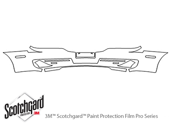 Hyundai Elantra 2004-2006 3M Clear Bra Bumper Paint Protection Kit Diagram