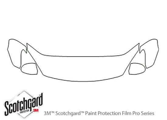 Hyundai Elantra 2007-2010 3M Clear Bra Hood Paint Protection Kit Diagram