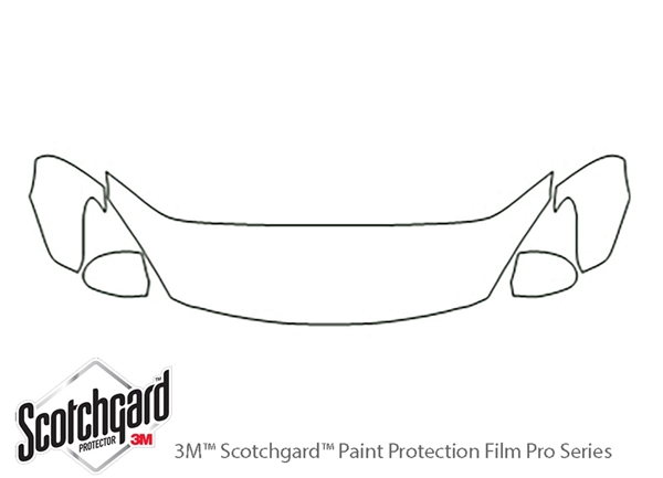 ##LONGDESCRIPTIONNAME2## 3M Clear Bra Hood Paint Protection Kit Diagram