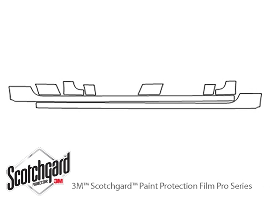 Hyundai Entourage 2007-2008 3M Clear Bra Door Cup Paint Protection Kit Diagram