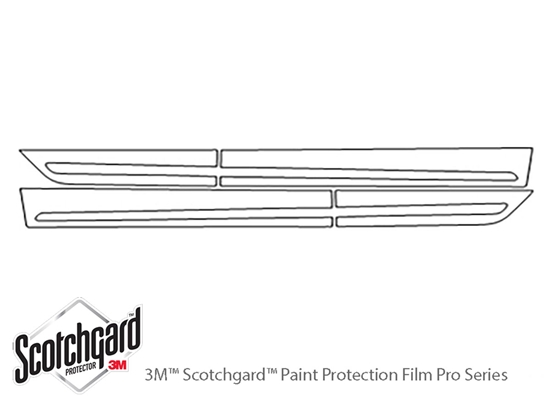 Hyundai Genesis 2009-2014 3M Clear Bra Door Cup Paint Protection Kit Diagram