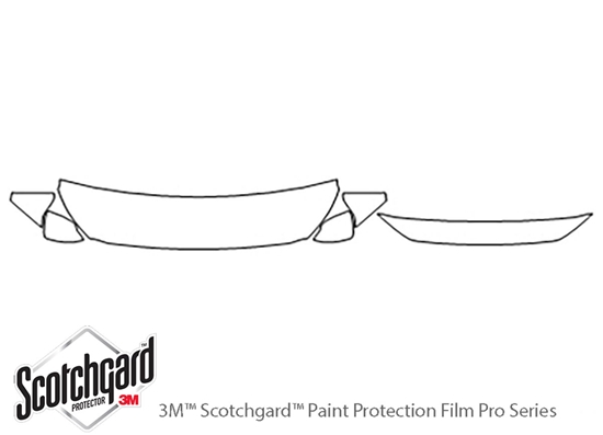 Hyundai Ioniq 2017-2022 3M Clear Bra Hood Paint Protection Kit Diagram