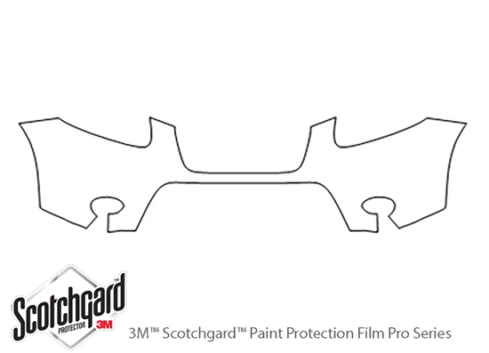 Hyundai Santa Fe 2007-2009 3M Clear Bra Bumper Paint Protection Kit Diagram