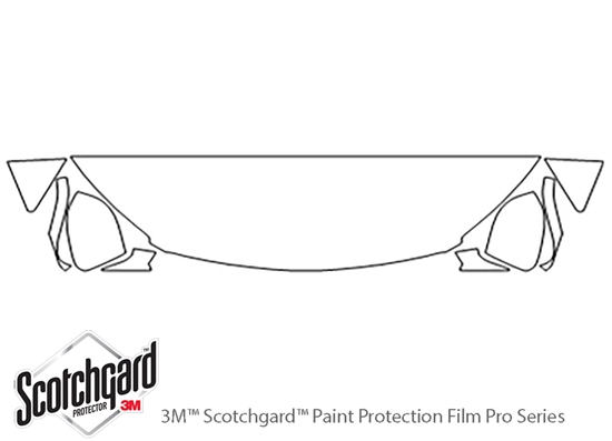 Hyundai Santa Fe 2019-2020 3M Clear Bra Hood Precut PPF Diagram