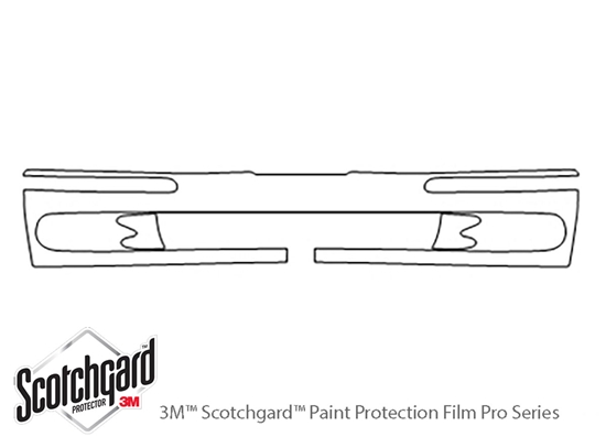 Hyundai Sonata 2002-2005 3M Clear Bra Bumper Paint Protection Kit Diagram