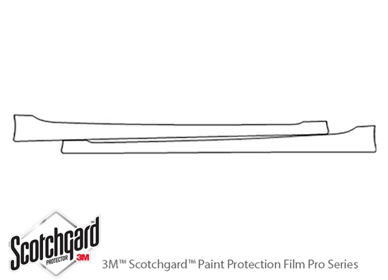 Hyundai Sonata 2011-2014 3M Clear Bra Door Cup Paint Protection Kit Diagram