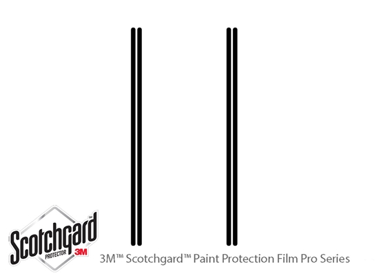 Hyundai Sonata 2015-2017 3M Clear Bra Door Edge Paint Protection Kit Diagram