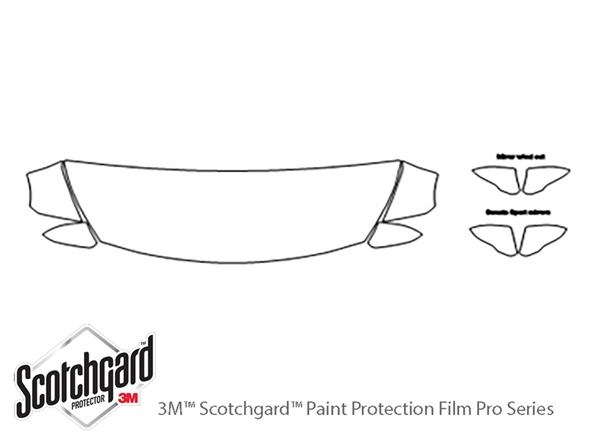 ##LONGDESCRIPTIONNAME2## 3M Clear Bra Hood Paint Protection Kit Diagram