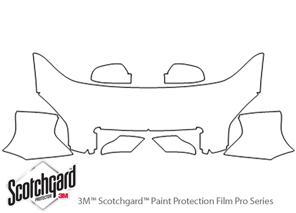 ##LONGDESCRIPTIONNAME2## 3M Clear Bra Hood Paint Protection Kit Diagram