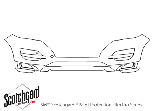 ##LONGDESCRIPTIONNAME2## 3M Clear Bra Bumper Paint Protection Kit Diagram