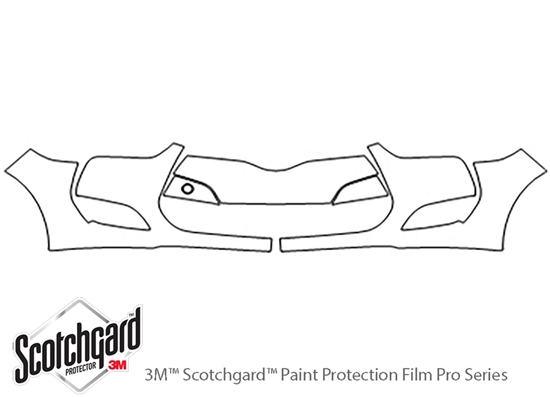 Hyundai Veloster 2012-2016 3M Clear Bra Bumper Paint Protection Kit Diagram