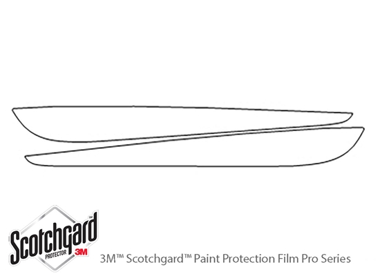 Hyundai Veloster 2012-2016 3M Clear Bra Door Cup Paint Protection Kit Diagram