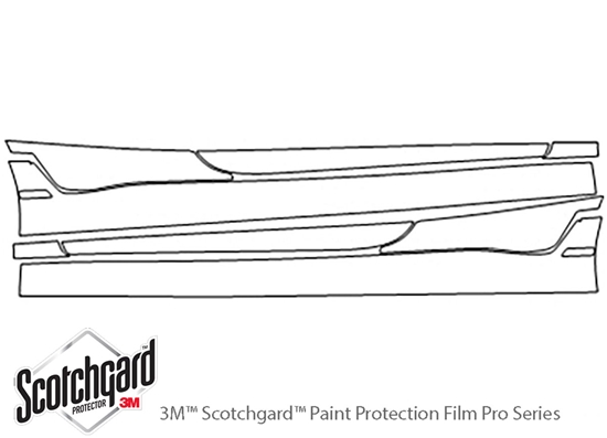 Hyundai Veloster 2019-2022 3M Clear Bra Door Splash Paint Protection Kit Diagram