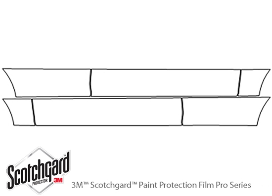 Infiniti EX35 2008-2012 3M Clear Bra Door Cup Paint Protection Kit Diagram