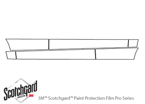 Infiniti FX45 2003-2008 3M Clear Bra Door Cup Paint Protection Kit Diagram