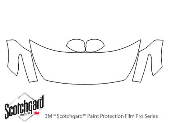 Infiniti FX50 2009-2013 3M Clear Bra Hood Paint Protection Kit Diagram