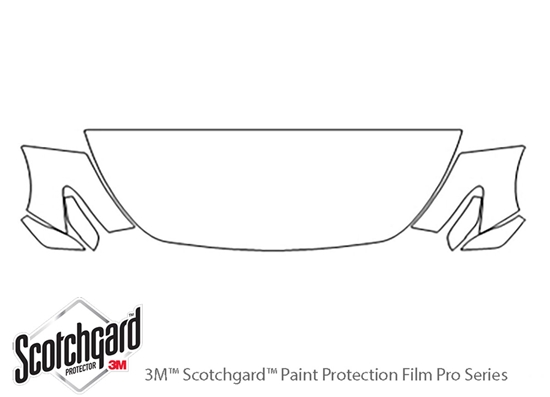 Infiniti Q60 2017-2022 3M Clear Bra Hood Paint Protection Kit Diagram