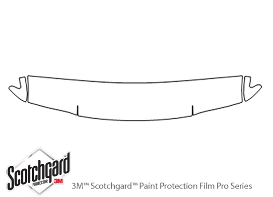 Isuzu Rodeo 1998-1999 3M Clear Bra Hood Paint Protection Kit Diagram