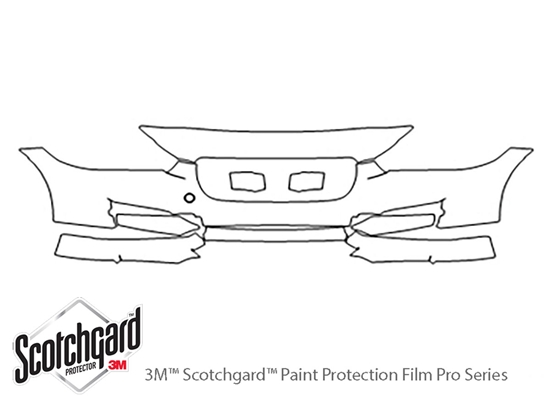 Jaguar XE 2017-2019 3M Clear Bra Bumper Paint Protection Kit Diagram