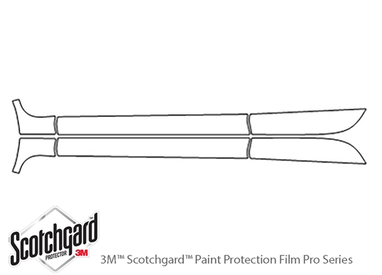 Jaguar XF 2012-2015 3M Clear Bra Door Cup Paint Protection Kit Diagram