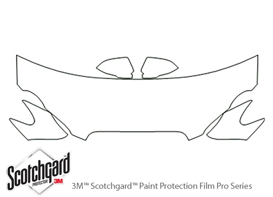 Jaguar XF XFR 2010-2011 3M Clear Bra Hood Paint Protection Kit Diagram