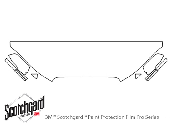 Jaguar XF XFR 2013-2015 3M Clear Bra Hood Paint Protection Kit Diagram