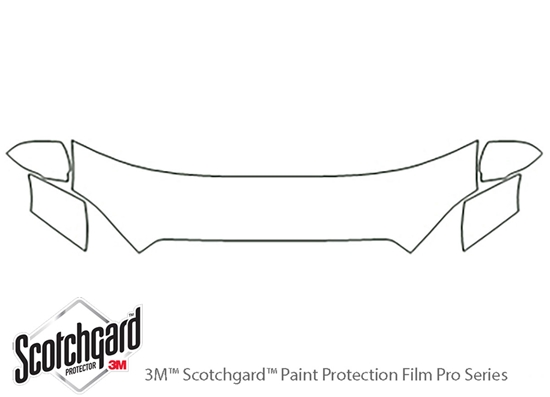 Jaguar XJ 2011-2013 3M Clear Bra Hood Paint Protection Kit Diagram