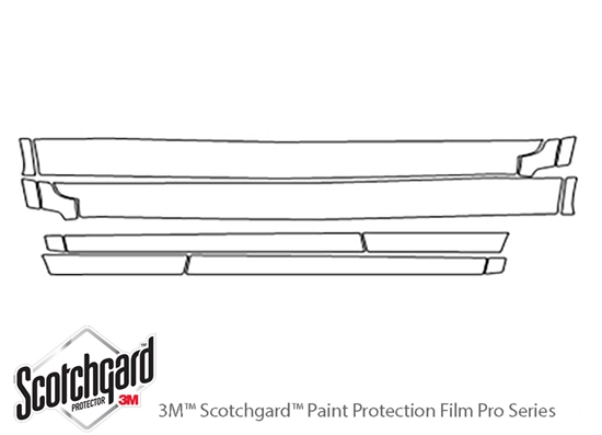 Jeep Grand Cherokee 2011-2016 3M Clear Bra Door Cup Paint Protection Kit Diagram