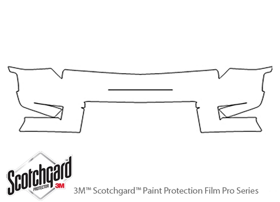 Jeep Liberty 2008-2012 3M Clear Bra Bumper Paint Protection Kit Diagram