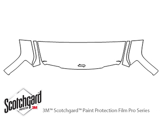 Jeep Liberty 2008-2012 3M Clear Bra Hood Paint Protection Kit Diagram