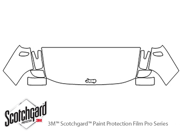 ##LONGDESCRIPTIONNAME2## 3M Clear Bra Hood Paint Protection Kit Diagram