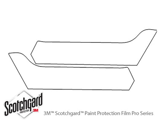 Jeep Wrangler 1997-2001 3M Clear Bra Door Cup Paint Protection Kit Diagram