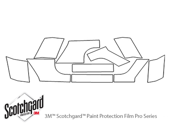 Jeep Wrangler 2007-2017 3M Clear Bra Door Cup Paint Protection Kit Diagram