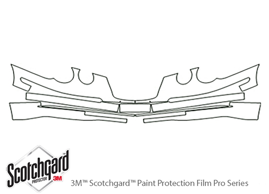 Kia Amanti 2004-2006 3M Clear Bra Bumper Paint Protection Kit Diagram