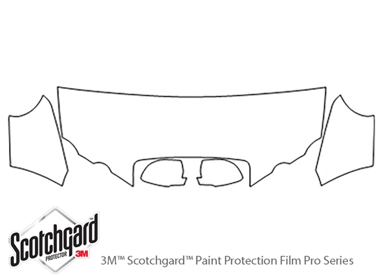 Kia Amanti 2004-2006 3M Clear Bra Hood Paint Protection Kit Diagram