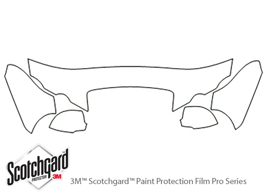 Kia Amanti 2007-2009 3M Clear Bra Hood Paint Protection Kit Diagram