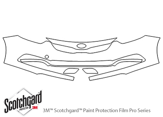 Kia Forte 2014-2016 3M Clear Bra Bumper Paint Protection Kit Diagram