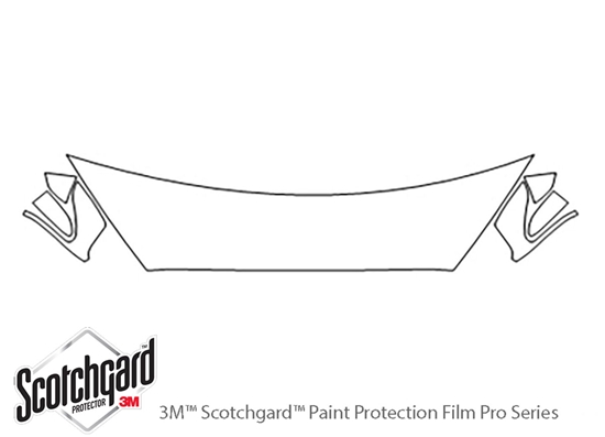 Kia K900 2015-2017 3M Clear Bra Hood Paint Protection Kit Diagram