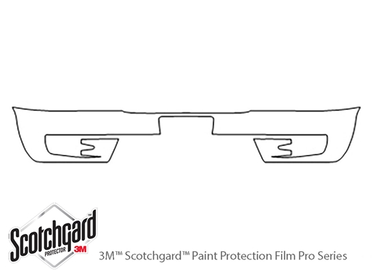 Kia Optima 2001-2006 3M Clear Bra Bumper Paint Protection Kit Diagram