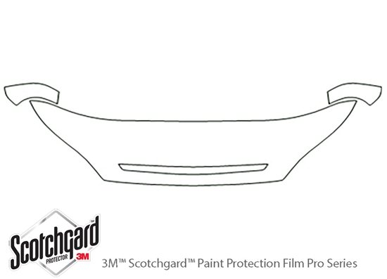 Kia Rio 2001-2002 3M Clear Bra Hood Paint Protection Kit Diagram