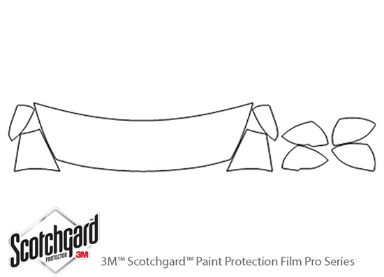 Kia Rio 2016-2017 3M Clear Bra Hood Paint Protection Kit Diagram