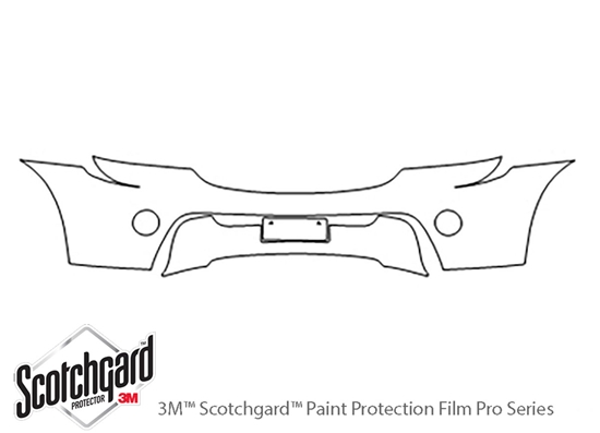 Kia Sorento 2007-2010 3M Clear Bra Bumper Paint Protection Kit Diagram