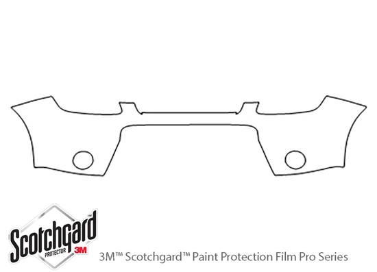 Kia Soul 2010-2011 3M Clear Bra Bumper Paint Protection Kit Diagram