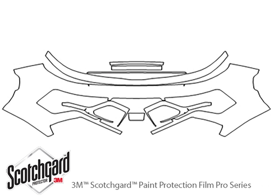 Kia Soul 2020-2022 3M Clear Bra Bumper Paint Protection Kit Diagram