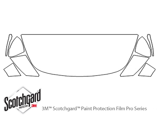 Kia Stinger 2018-2023 3M Clear Bra Hood Paint Protection Kit Diagram