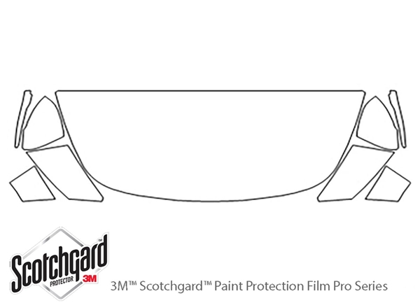 ##LONGDESCRIPTIONNAME2## 3M Clear Bra Hood Paint Protection Kit Diagram