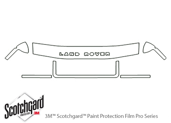 ##LONGDESCRIPTIONNAME2## 3M Clear Bra Hood Paint Protection Kit Diagram