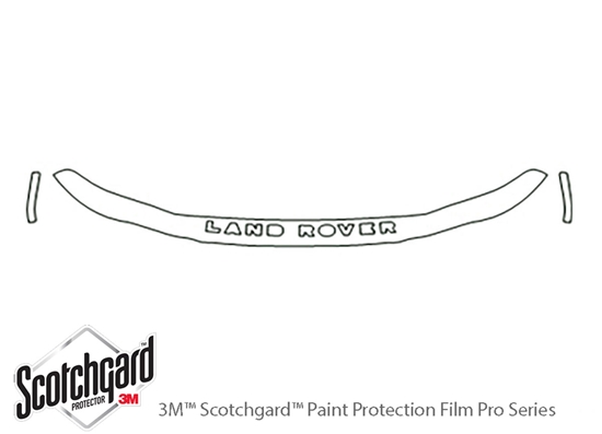 Land Rover Freelander 2002-2005 3M Clear Bra Hood Paint Protection Kit Diagram